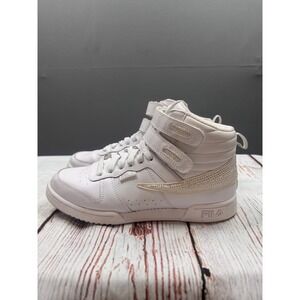 Fila Disruptor SE High Top Sneakers Women's White Rhinestone Straps Size 8